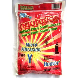 Hoover Wind Tunnel vacuum Bags Nautavac Style 314 Type Y Micro Filtration New
